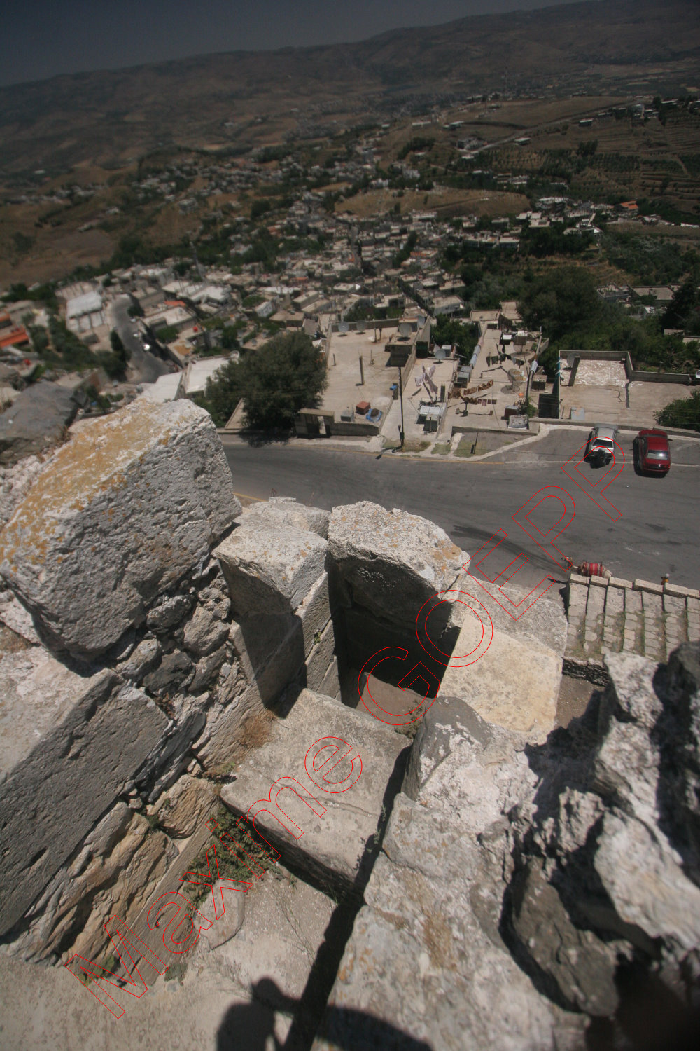 Secteur 7. Vue de dessus d'une bretèche franque (en écorché) (cl. Maxime Goepp 2008)