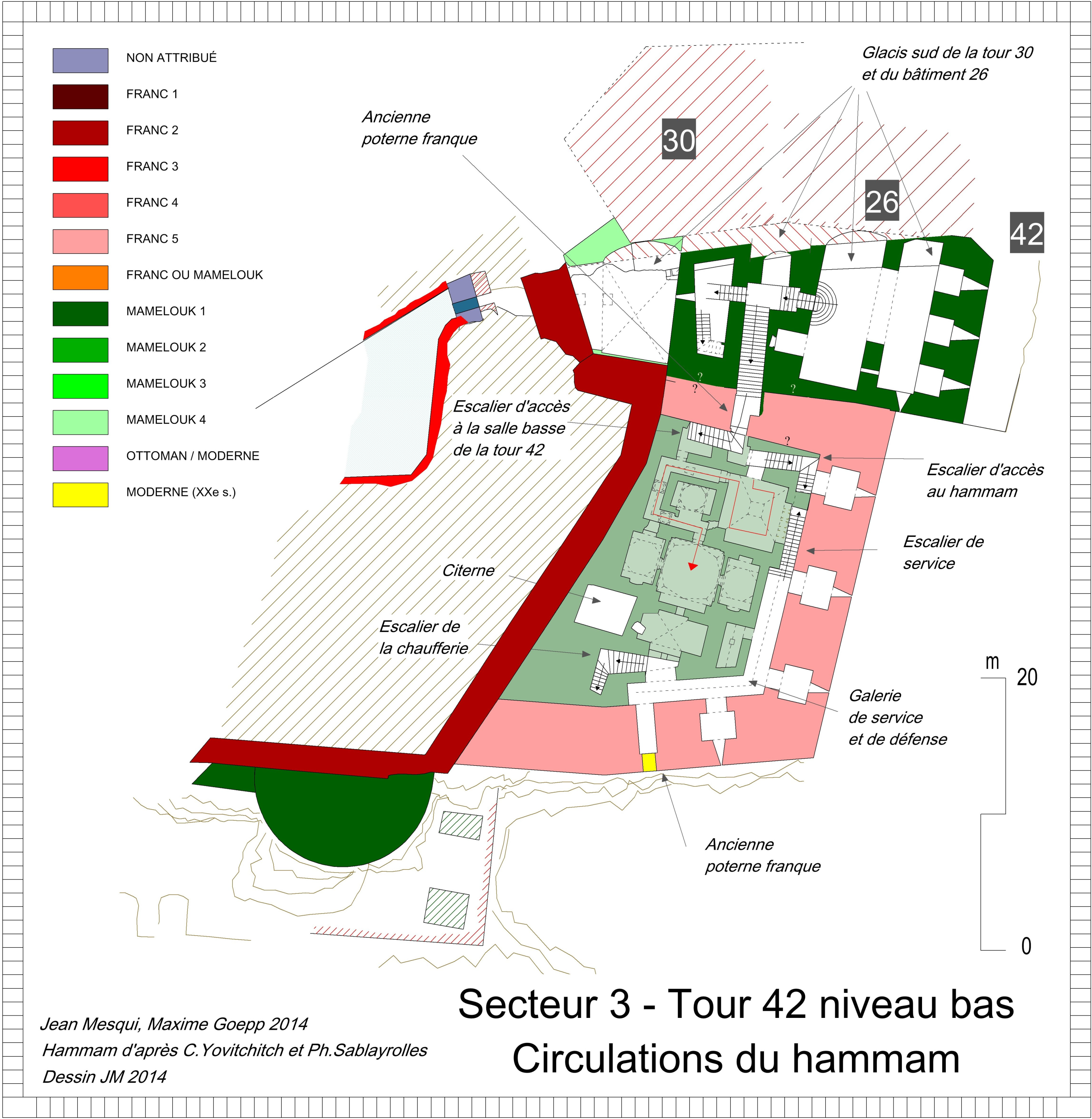 Secteur 3. Plan du niveau 2