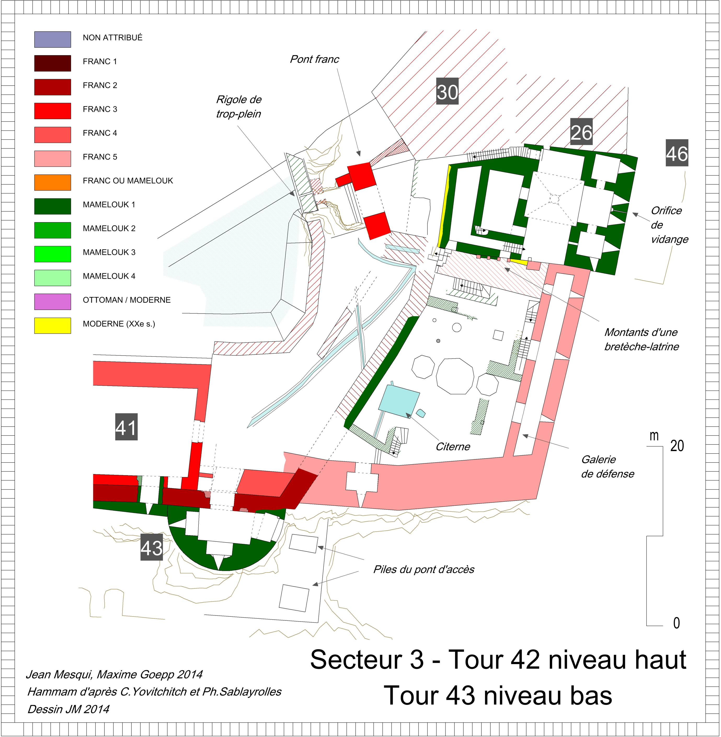 Secteur 3. Plan du niveau 3