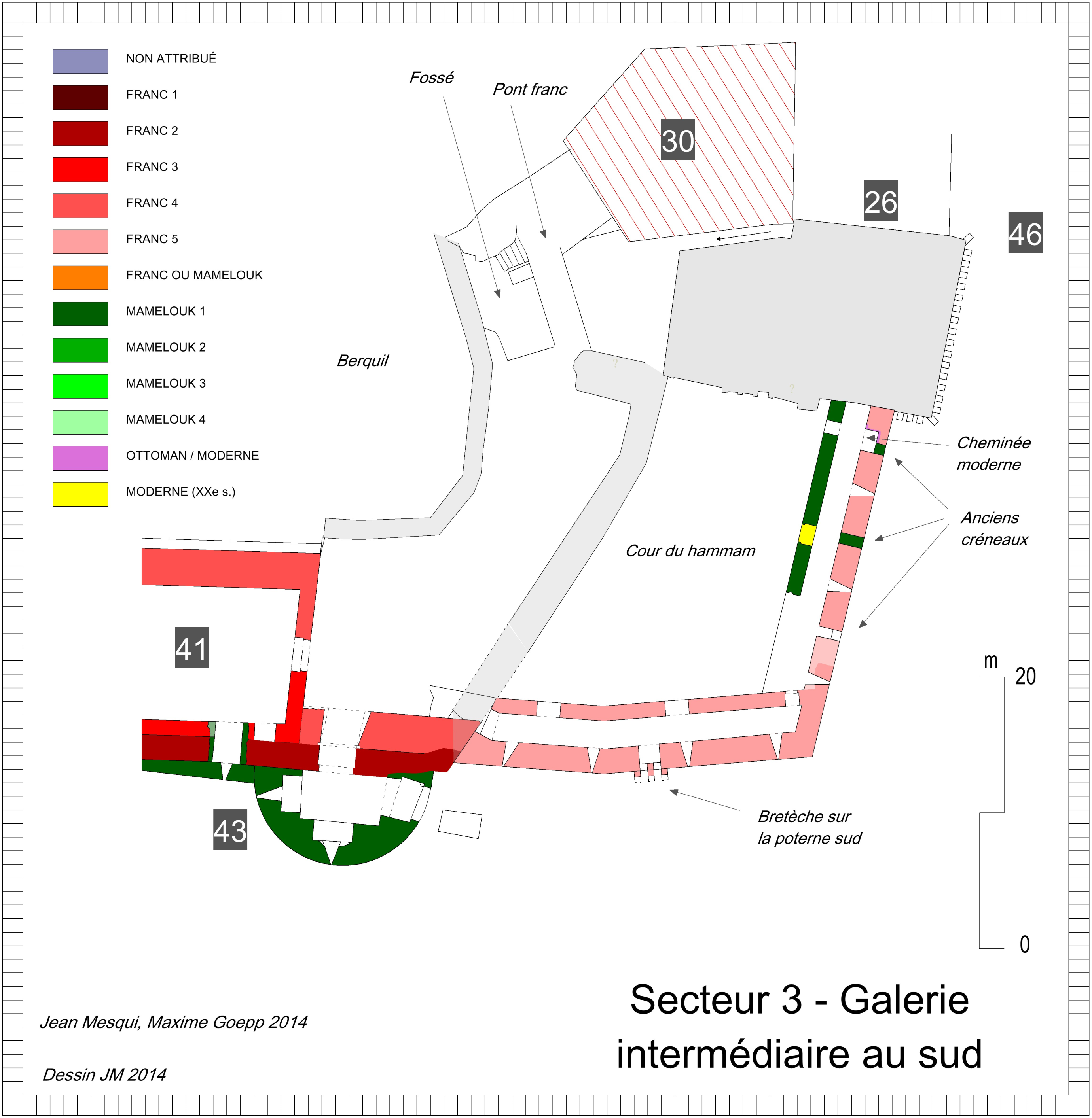 Secteur 3. Plan du niveau 4