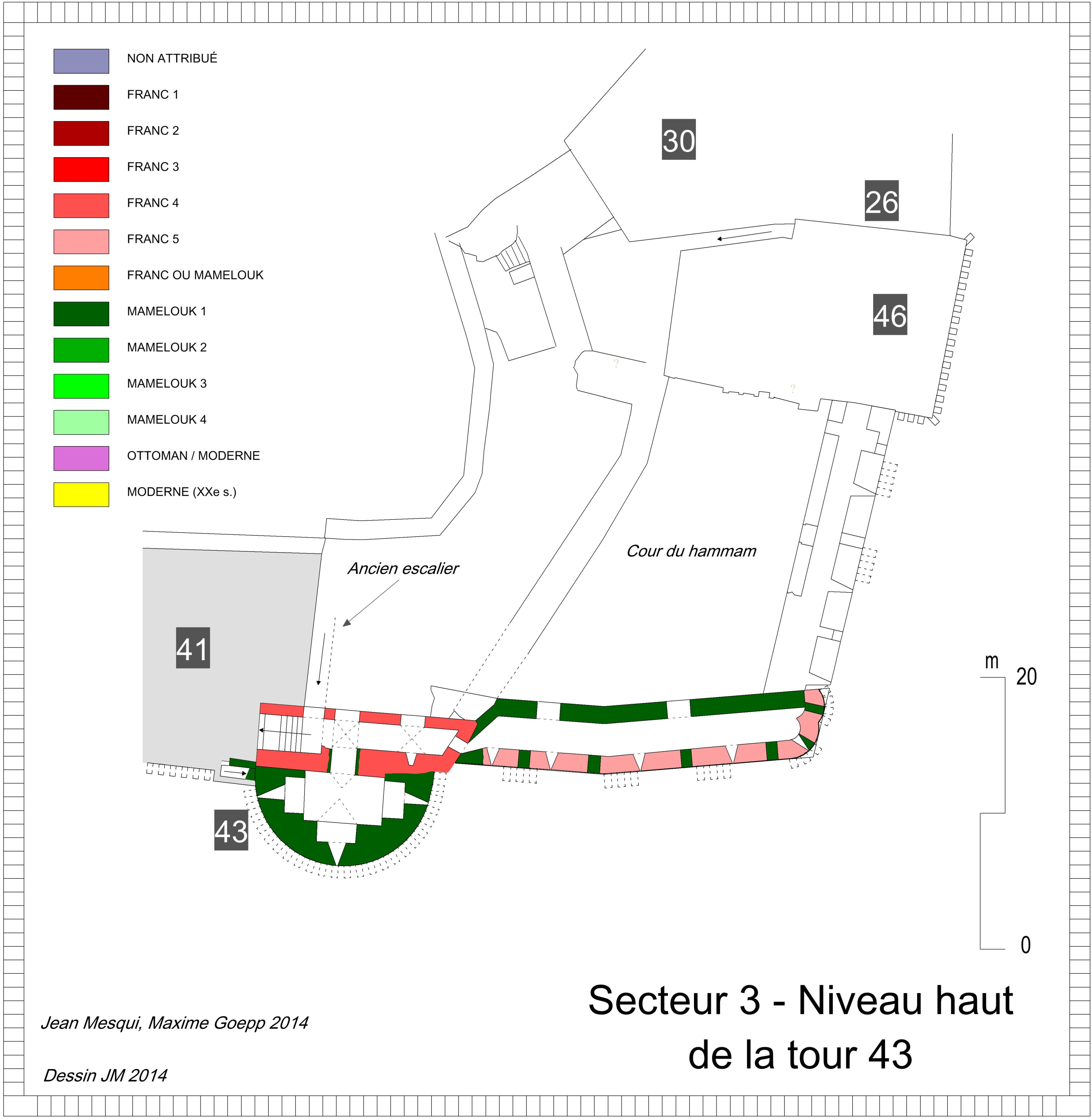 Secteur 3. Plan du niveau 5